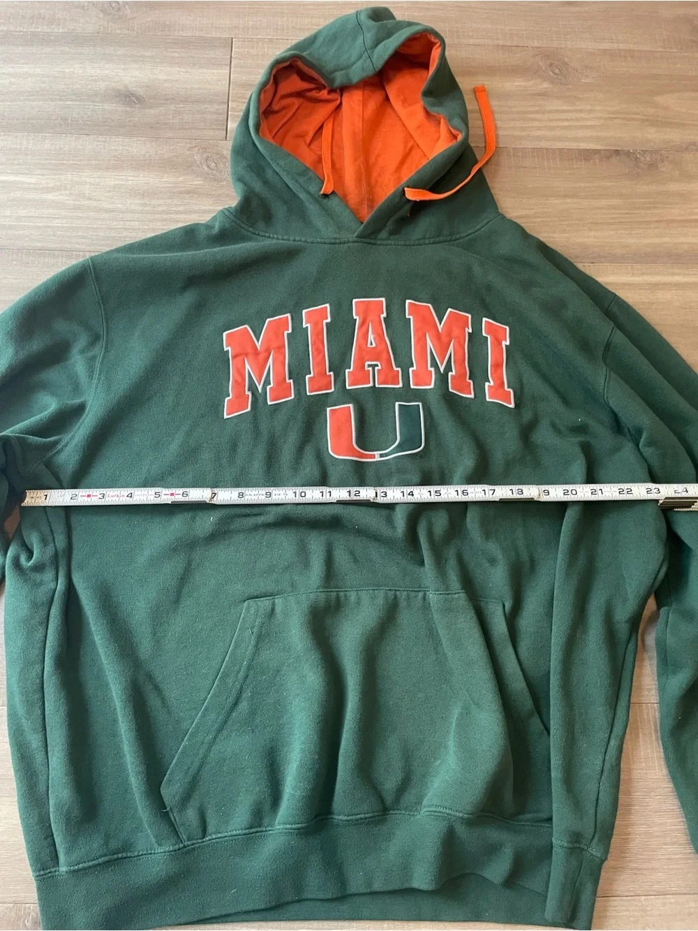 Colosseum Miami Hurricanes Hoodie Adult XL Green NCAA Pullover College Football